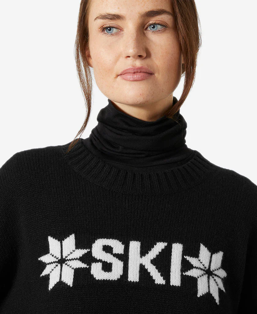 W BLISS SKI KNIT SWEATER, Black - Image 3