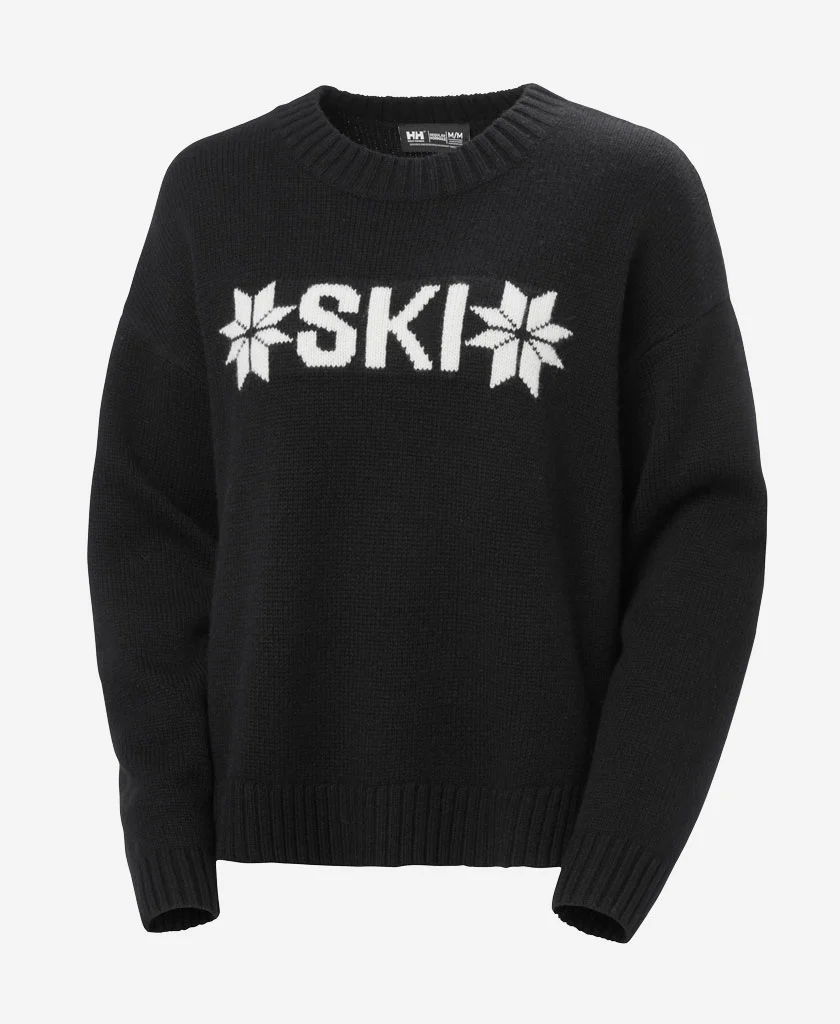 W BLISS SKI KNIT SWEATER, Black - Image 5